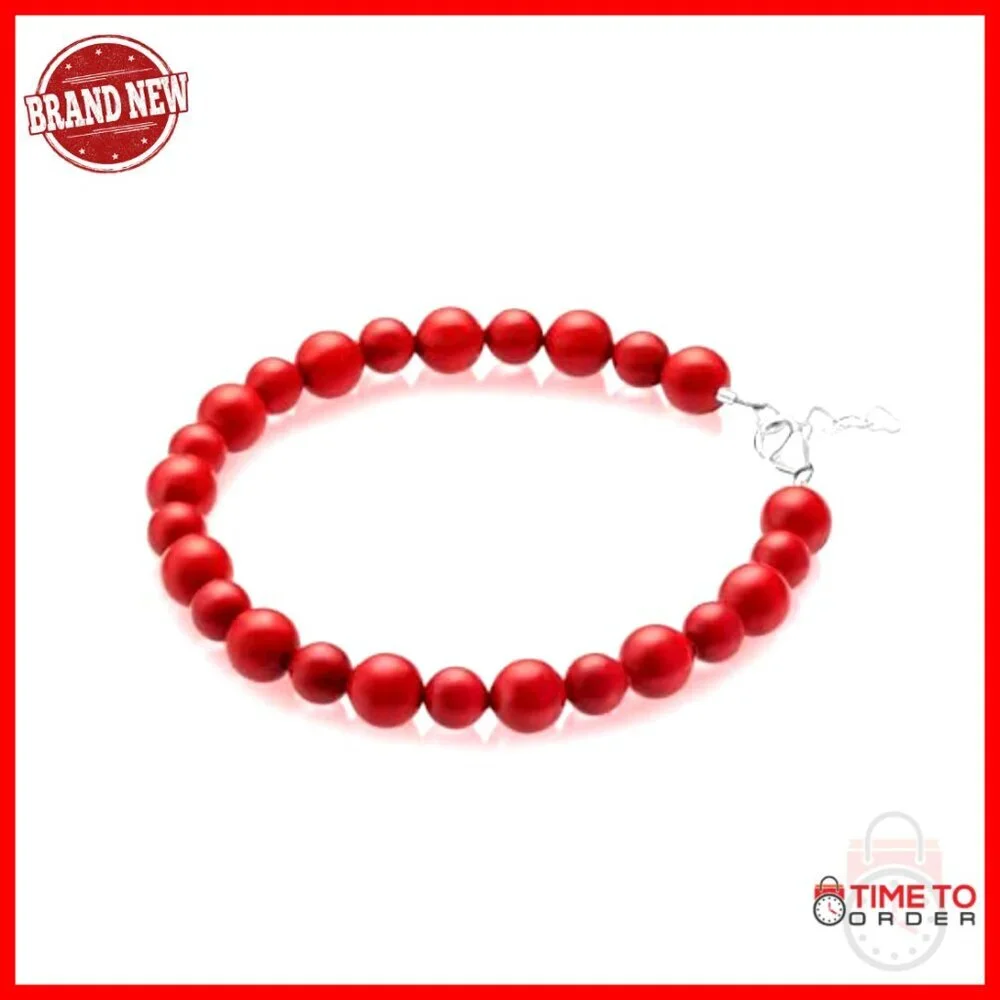Adjustable Sterling Silver Simulated Pearl Bracelet for Girls 0-9 Months